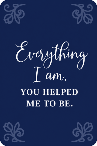 You Helped Me to Be Magnetic Keepsake Card #HPM-HELPED
